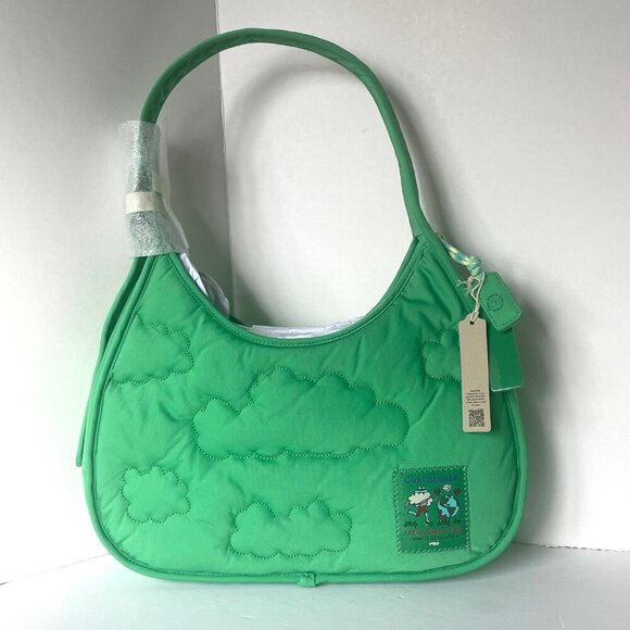Coach Coachtopia Loop Ergo Bag Cloud Quilting Green Shoulder 90s Bag CV875 - Picture 9 of 9